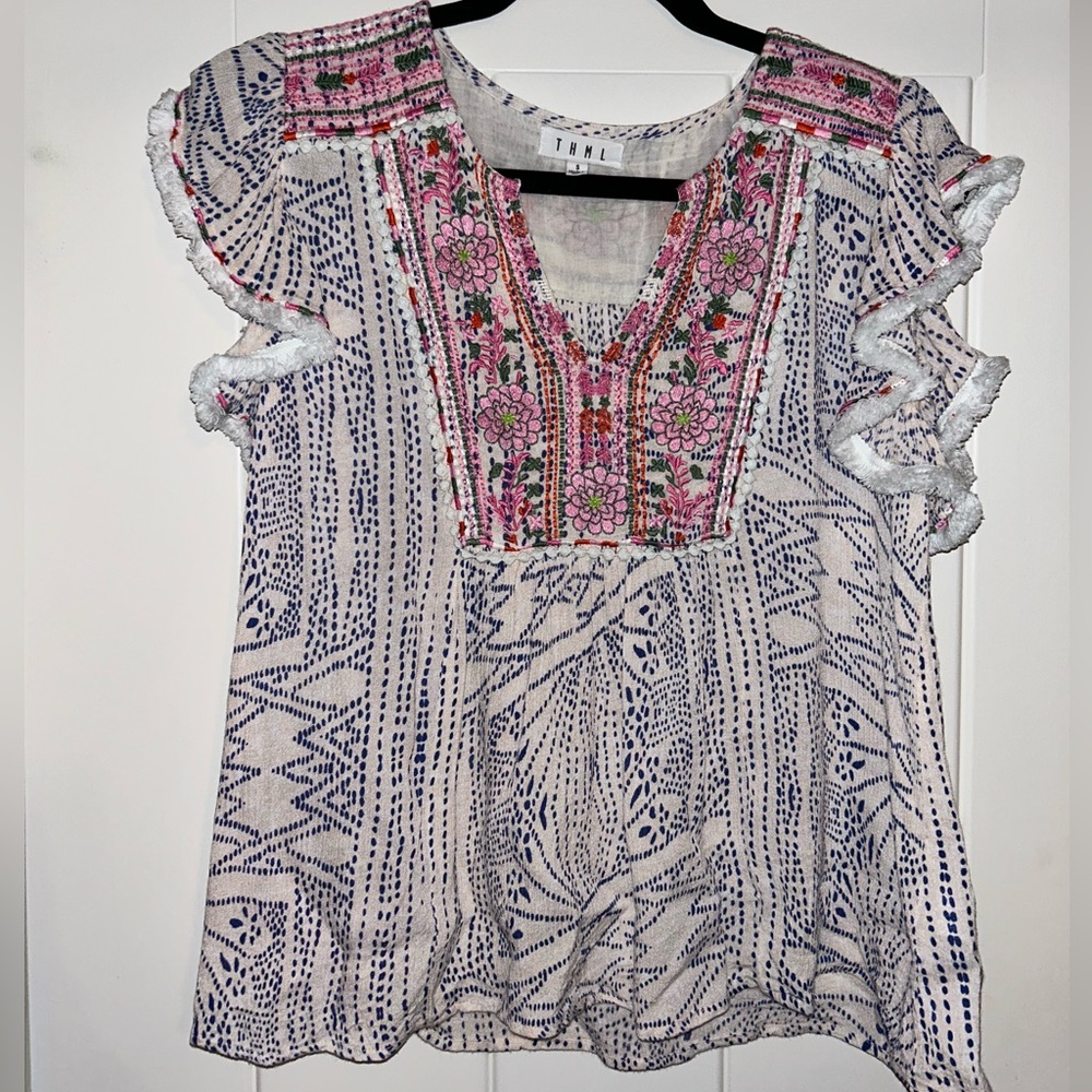 South Boutique THML floral flowy top size small